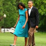 मिशेल ओबामा अपने पति बराक ओबामा के साथ