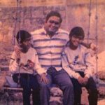 पिता और भाई के साथ राजीव लक्ष्मण की बचपन की तस्वीर
