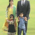 वीवीएस लक्ष्मण अपनी पत्नी और बच्चों के साथ