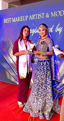 बिदिशा डी मजूमदार को मिला सर्वश्रेष्ठ मेकअप आर्टिस्ट और मॉडल का पुरस्कार