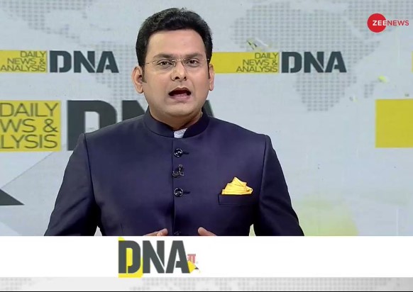रोहित रंजन Zee News चैनल पर एक समाचार कार्यक्रम प्रसारित करते हुए