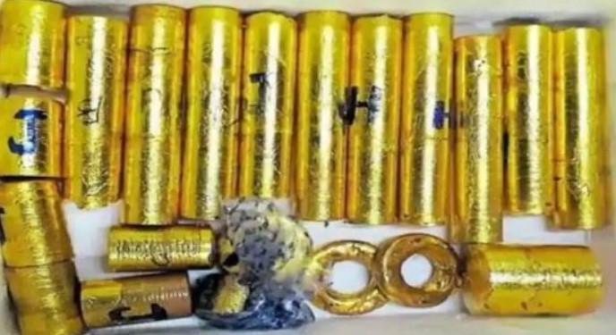 2020 में केरल सोना तस्करी मामले में पकड़े गए सोने की तस्वीर