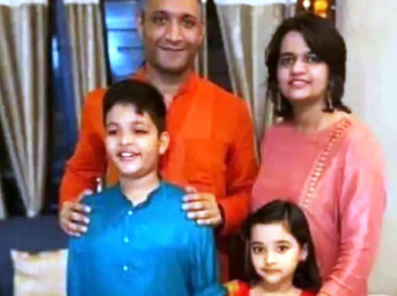 वरुण सिंह अपनी पत्नी और बच्चों के साथ