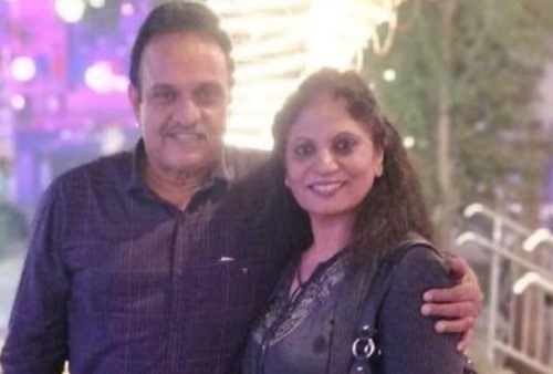 रेणु शर्मा अपने पति के साथ